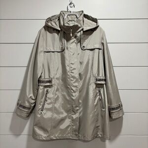 Fennelli London women's silver/grey hooded jacket size 16